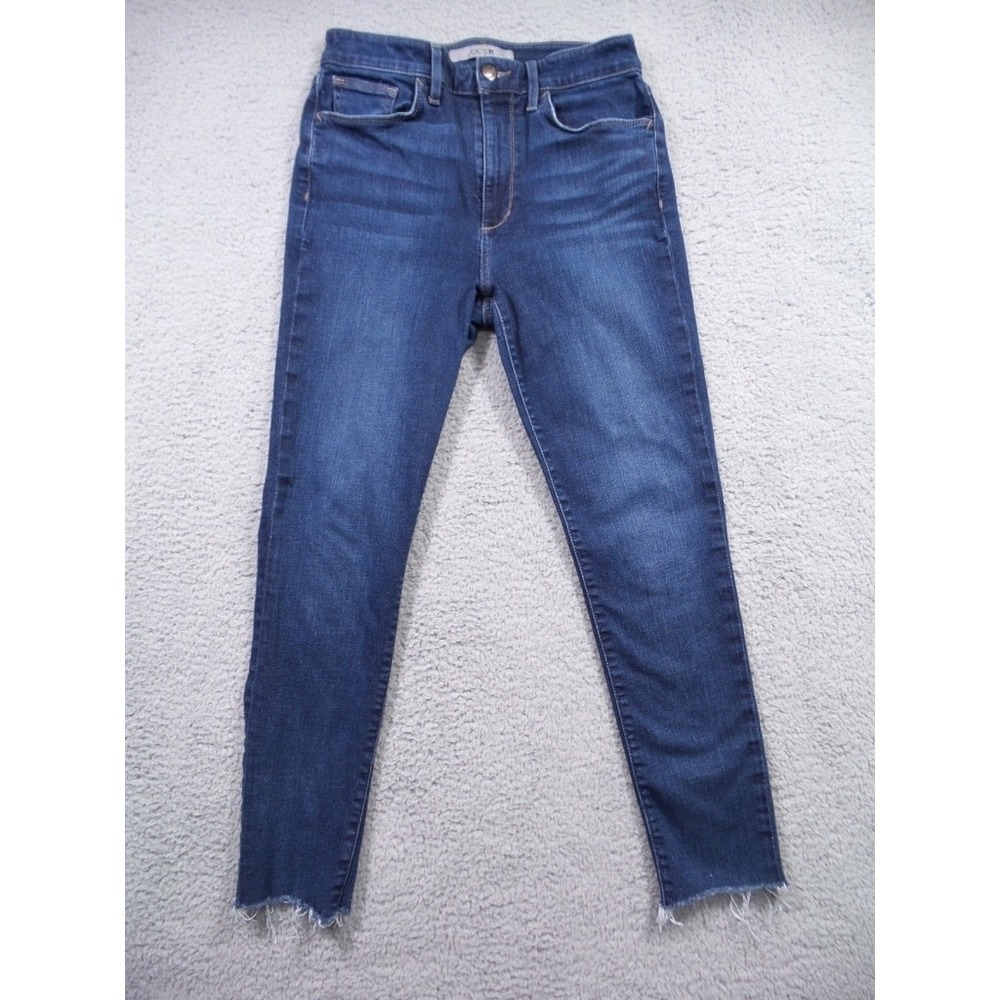 Joes Jeans Womens Size 27 Blue Denim Skinny Leg Raw Hem Stretch Mid‎ Rise